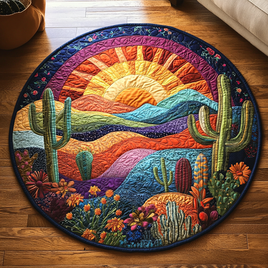 Wild West Wonders Quilted Round Mat NCU0DV3782
