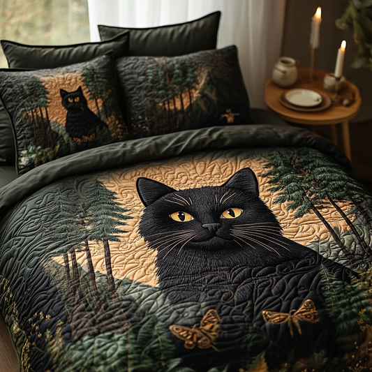 Wild Whisker 3-Piece Quilted Bedding Set NCU0DV5726