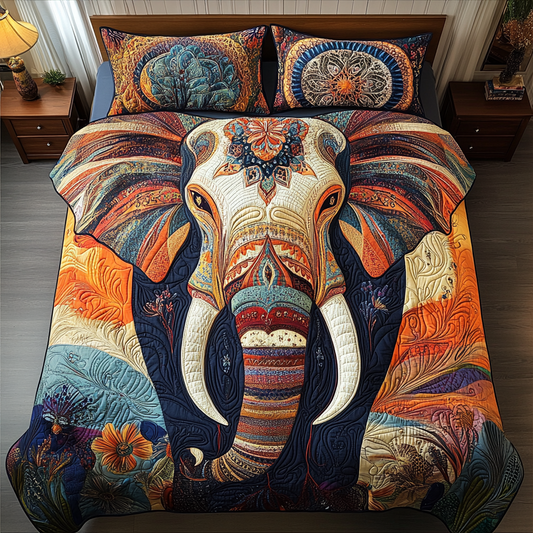 Wild Wisdom 3-Piece Quilted Bedding Set NCU0DK7242
