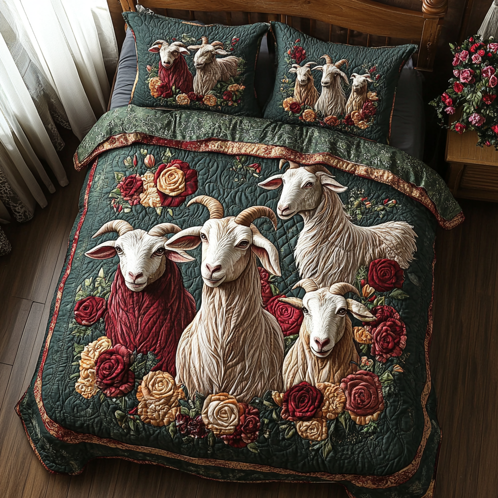 Wild and Woolly 3-Piece Quilted Bedding Set NCU0DV3589