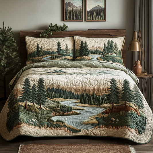 Wilderness Escape 3-Piece Quilted Bedding Set NCU0VH4180