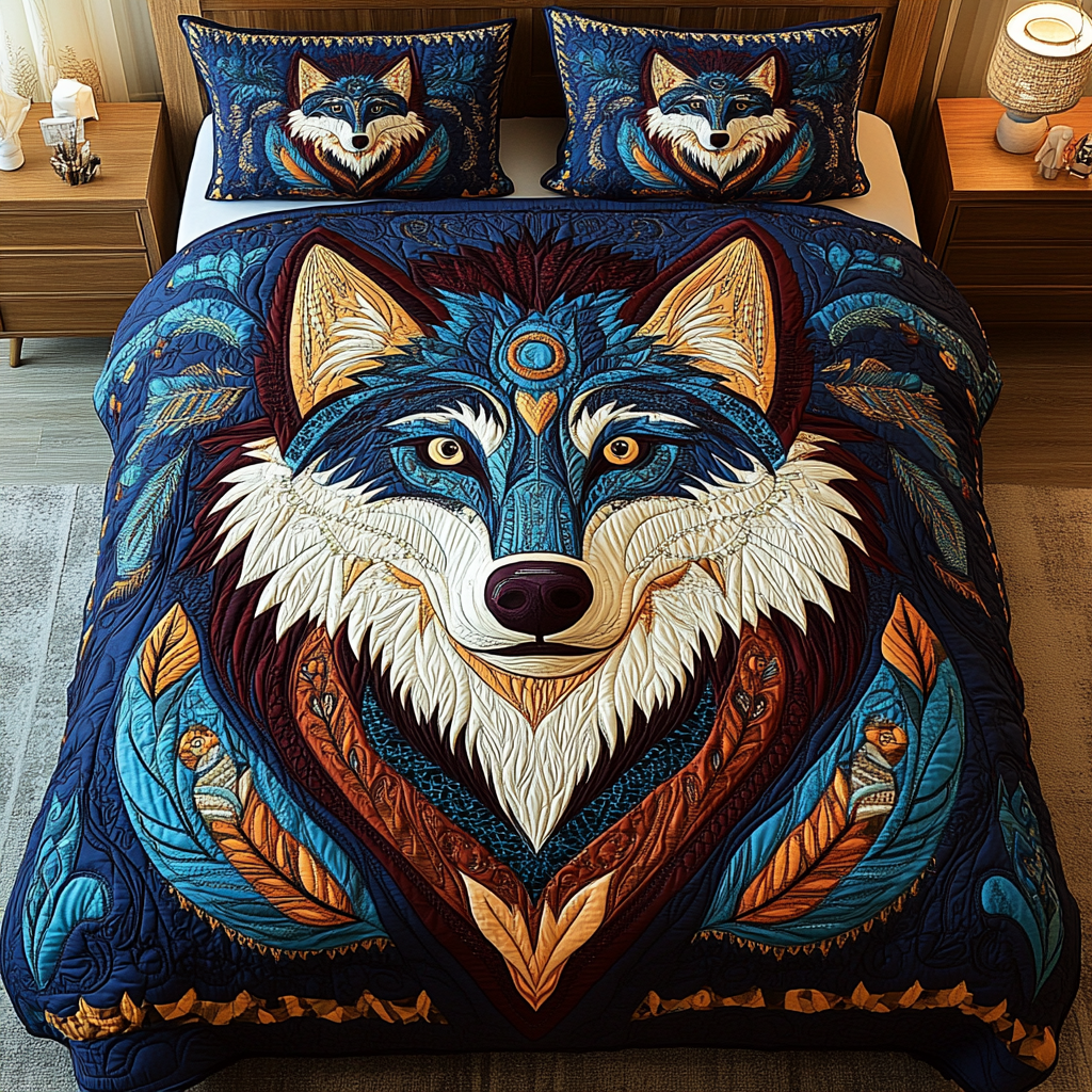 Wilderness Guardian 3Piece Quilted Bedding Set NCU0DK2115 Vantique