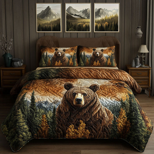 Wilderness Haven 3-Piece Quilted Bedding Set NCU0PT3448