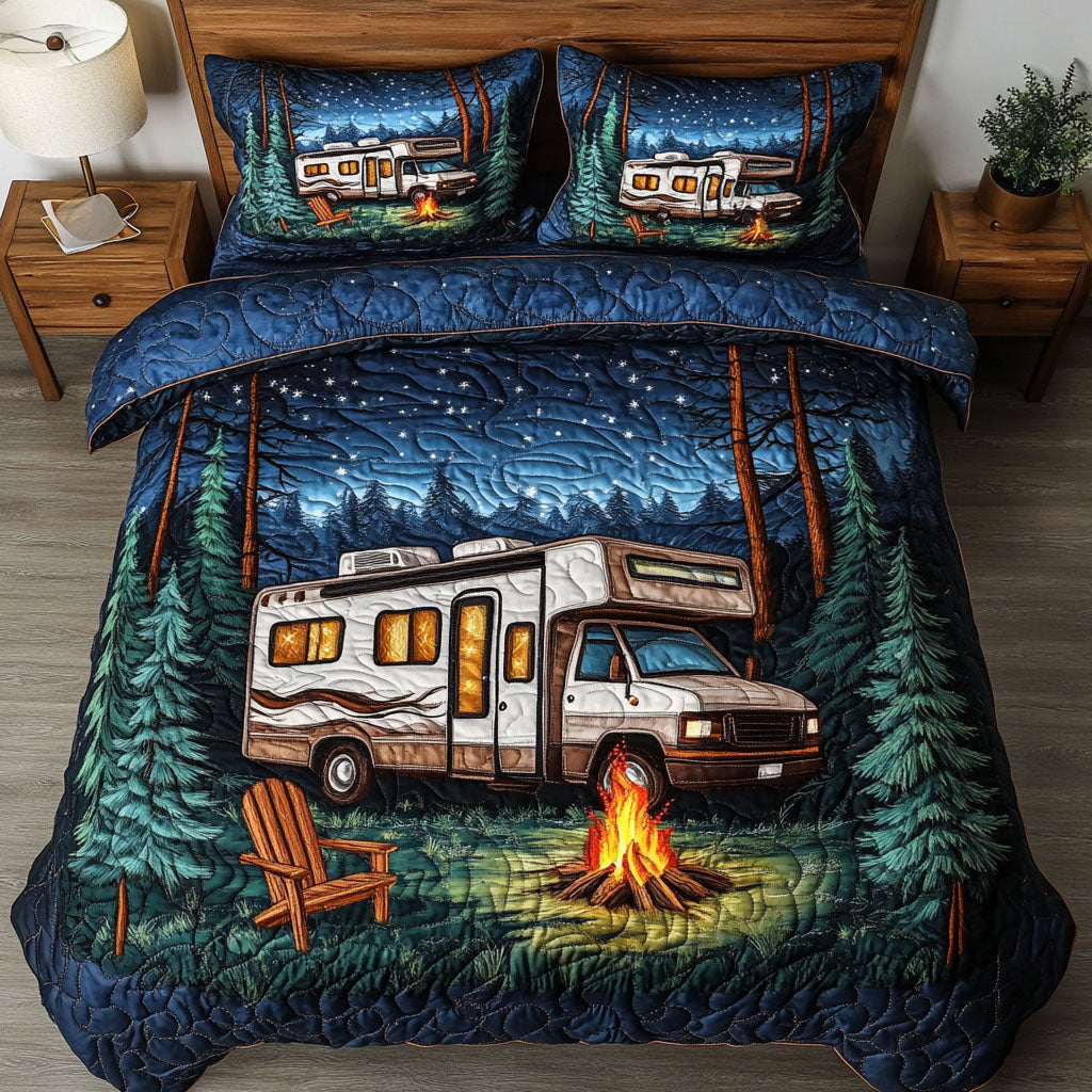 Wilderness Journey 3-Piece Quilted Bedding Set NCU0NT6407