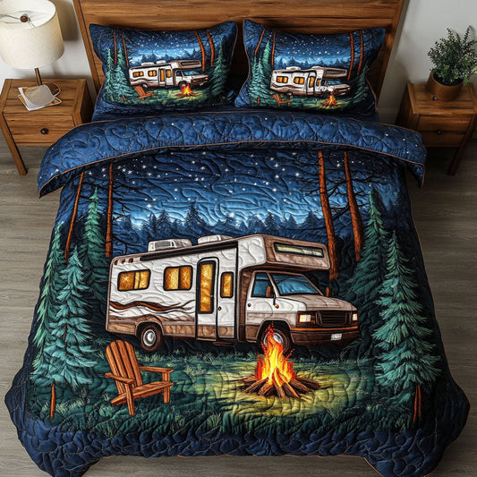 Wilderness Journey 3-Piece Quilted Bedding Set NCU0NT6407