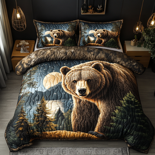 Wilderness King 3-Piece Quilted Bedding Set NCU0DV3863