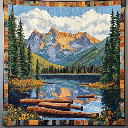 Wilderness Lake Art Quilt Hanging NCU0TL990