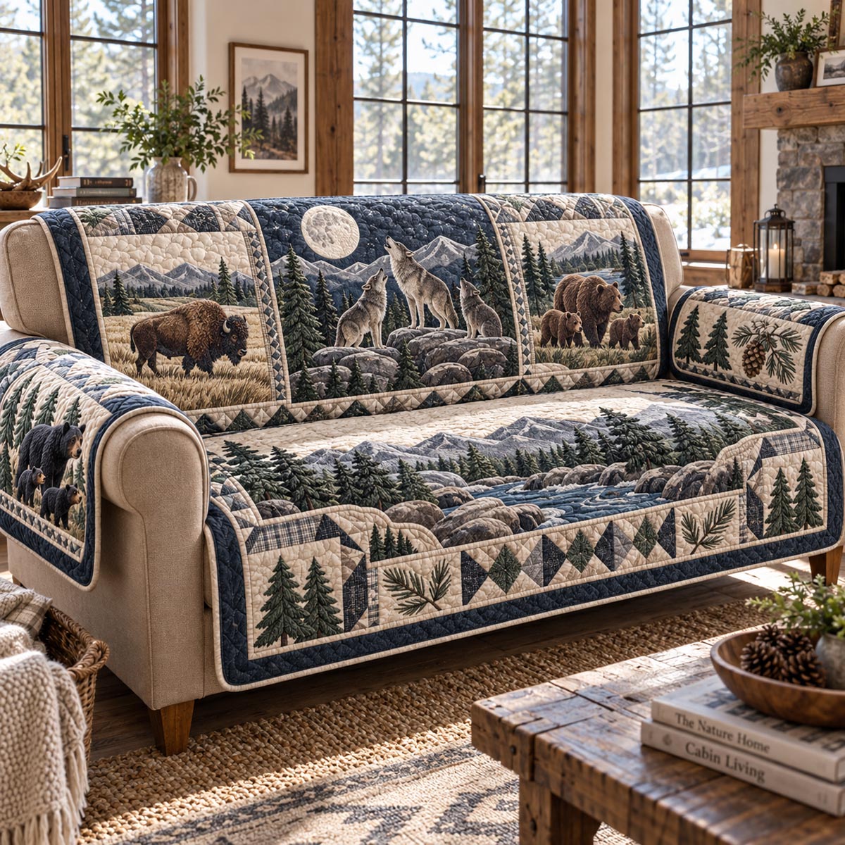 Wilderness Lodge Quilted Sofa Cover NCU0DV10109
