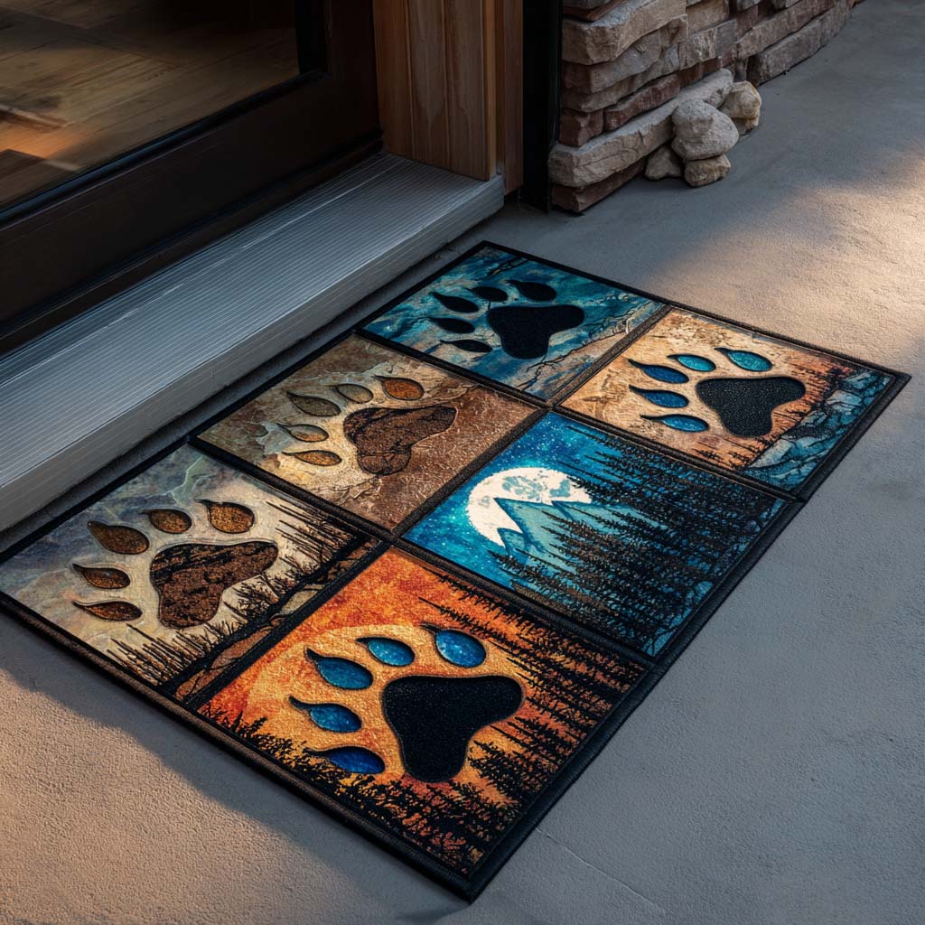 Wilderness Mosaic Paw Doormat NCU0XD1240