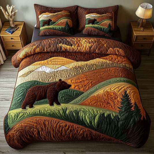 Wilderness Path 3-Piece Quilted Bedding Set NCU0NT5377