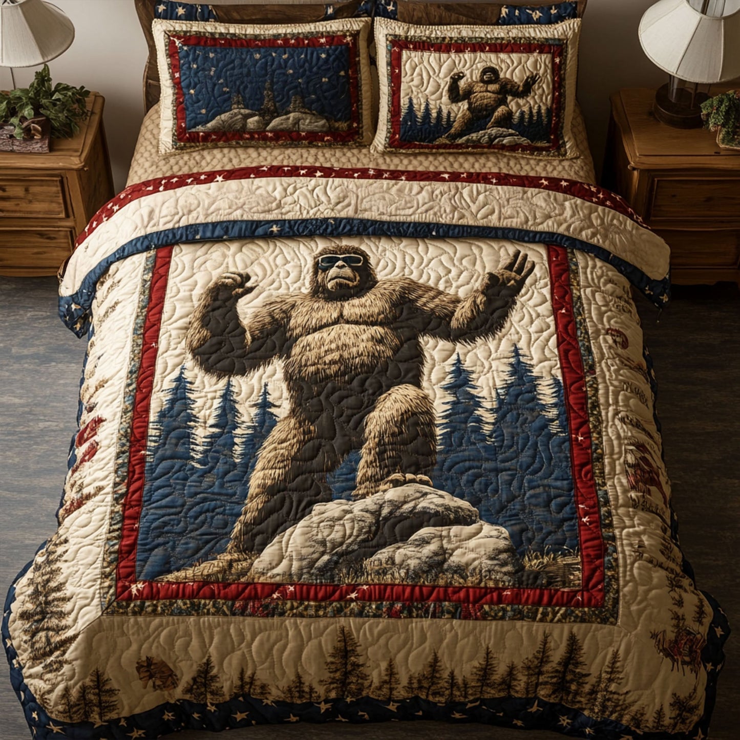 Wilderness Patriot 3-Piece Quilted Bedding Set NCU0PT7735
