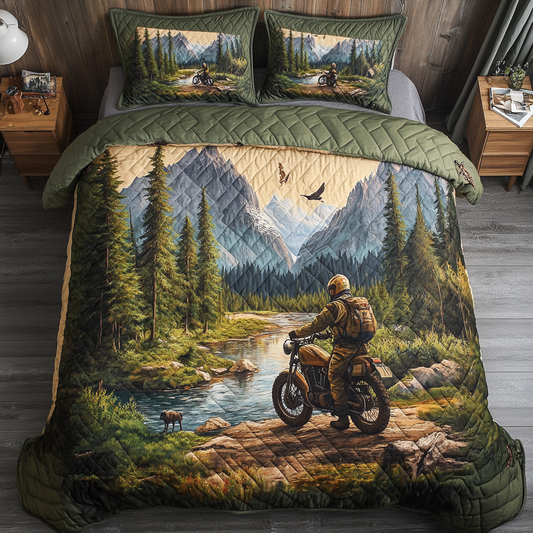 Wilderness Quest 3-Piece Quilted Bedding Set NCU0DK7195