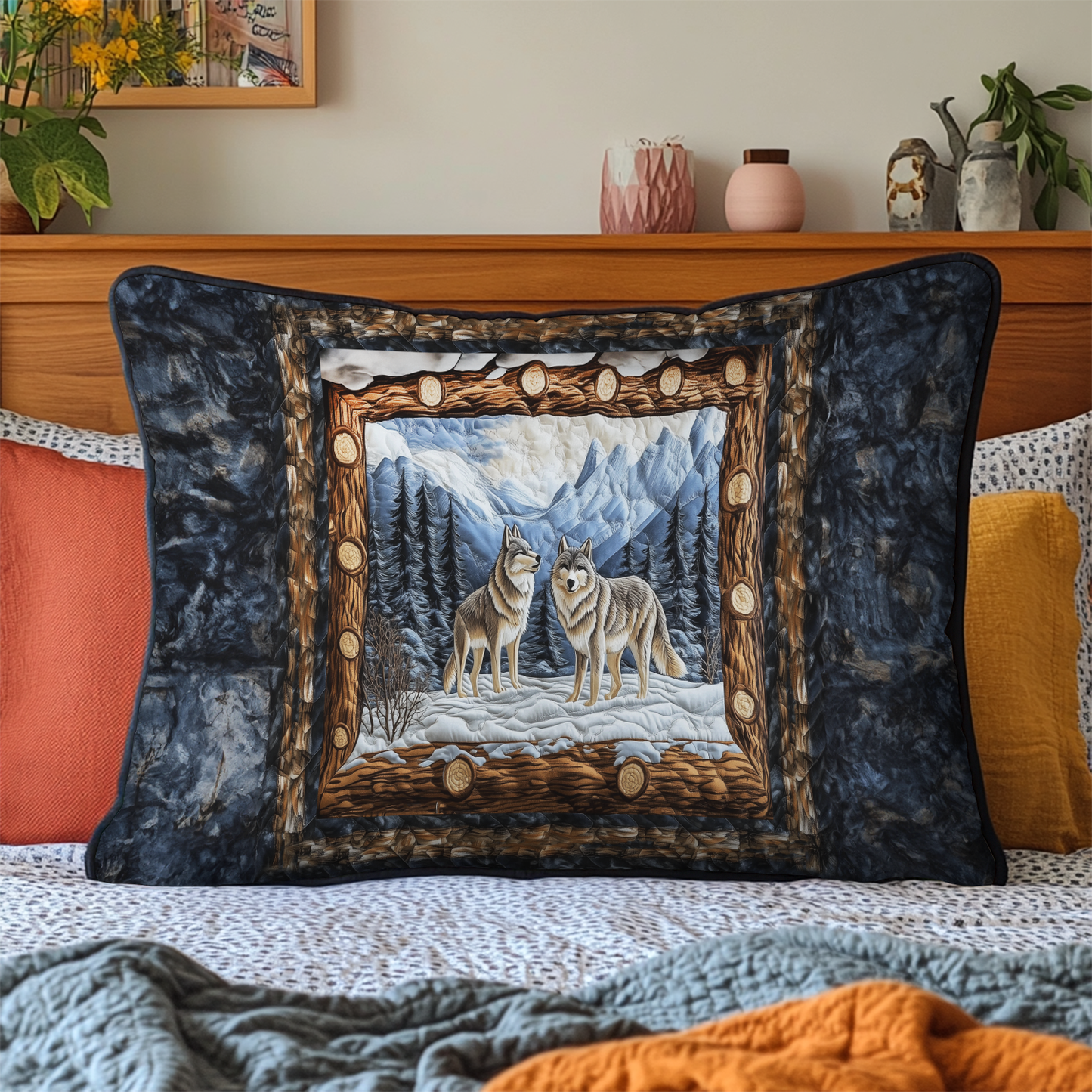 Wilderness Spirit Quilted Bedding Pillow Case NCU0DK5692