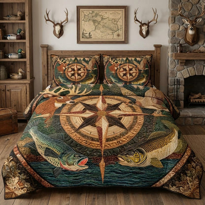 Wilderness Trophy 3-Piece Quilted Bedding Set NCU0VL3418