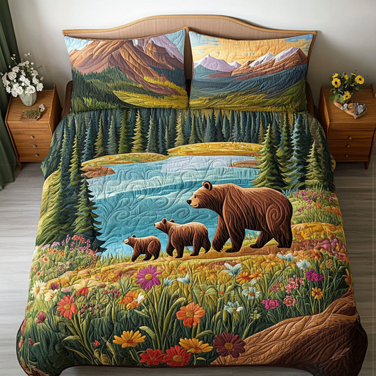 Wilderness Walk 3-Piece Quilted Bedding Set NCU0DK6071
