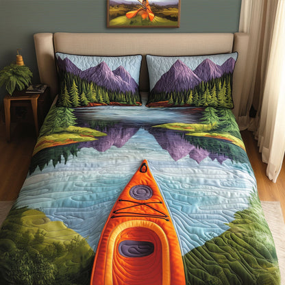 Wilderness Waters 3-Piece Quilted Bedding Set NCU0PT7098