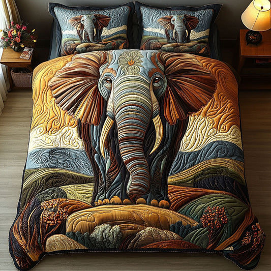 Wilderness Wisdom 3-Piece Quilted Bedding Set NCU0PT4128
