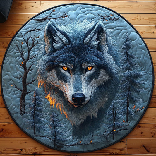 Wildfang Wolf Quilted Round Mat NCU0DV6522