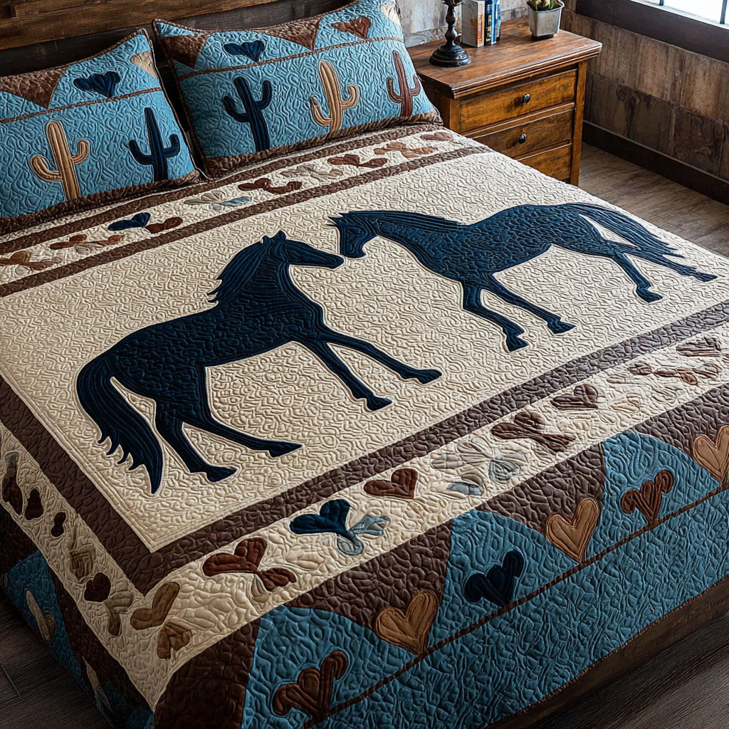 Wildfire Hearts 3-Piece Quilted Bedding Set NCU0PT11054