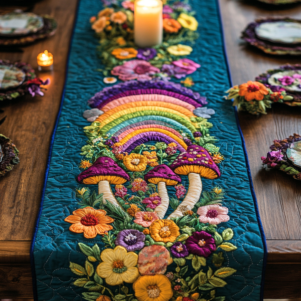 Wildflower Bliss Quilted Table Runner NCU0VH2711