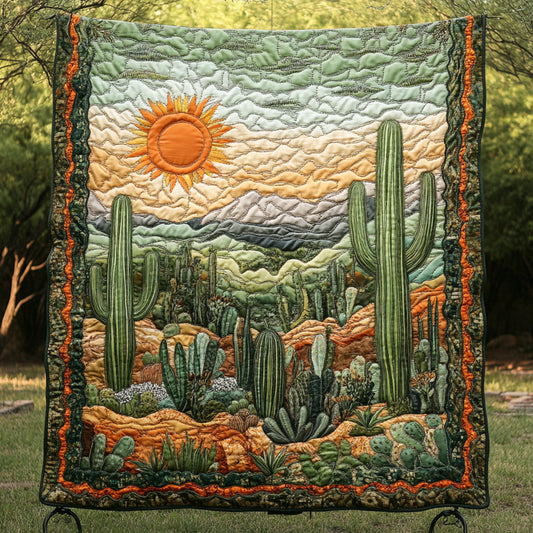 Wildflower Cactus Quilted Blanket NCU0NT4185