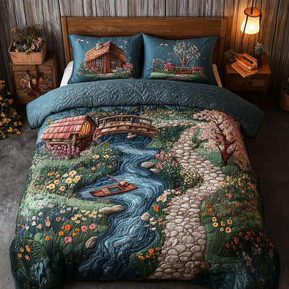 Wildflower Charm 3-Piece Quilted Bedding Set NCU0PT5793
