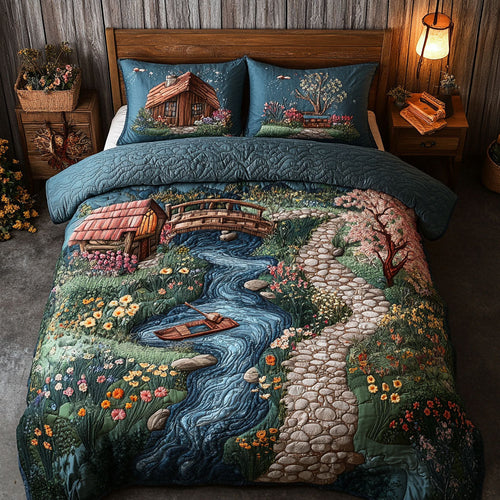 Wildflower Charm 3-Piece Quilted Bedding Set NCU0PT5793