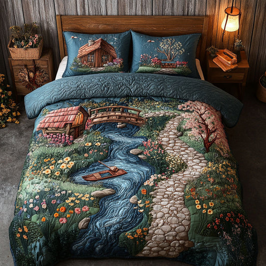 Wildflower Charm 3-Piece Quilted Bedding Set NCU0PT5793