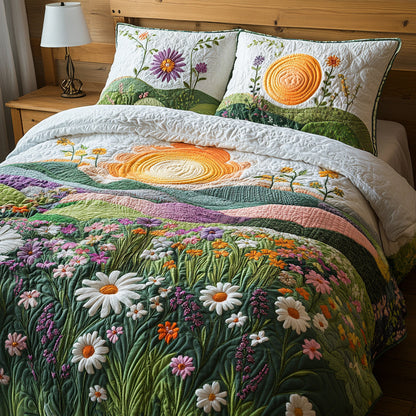 Wildflower Dawn 3-Piece Quilted Bedding Set NCU0DV9016