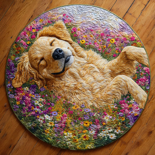 Wildflower Dream Quilted Round Mat NCU0TV467