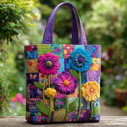 Wildflower Dreams Quilted Tote Bag NCU0DV7432