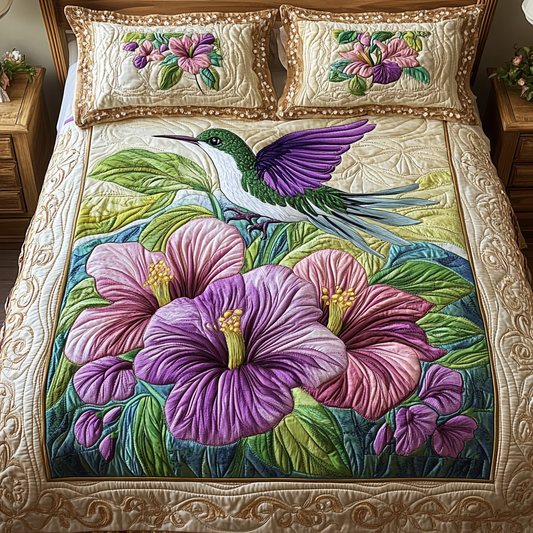 Wildflower Glide 3-Piece Quilted Bedding Set NCU0VH2015