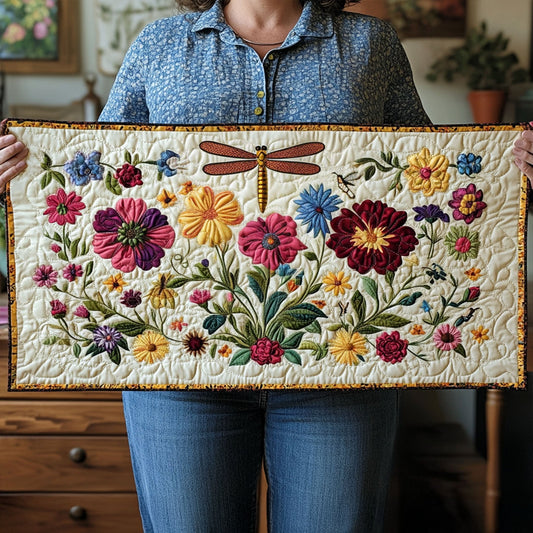 Wildflower Harmony Quilted Table Runner NCU0PT4503