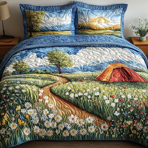 Wildflower Haven 3-Piece Quilted Bedding Set NCU0VH4042