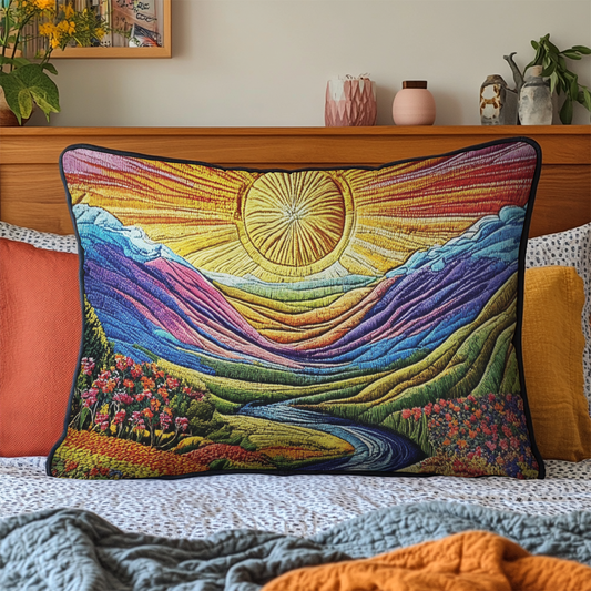 Wildflower Haven Quilted Bedding Pillow Case NCU0VL1305