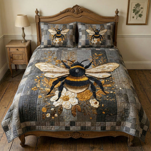 Wildflower Honey 3-Piece Quilted Bedding Set NCU0NT12413