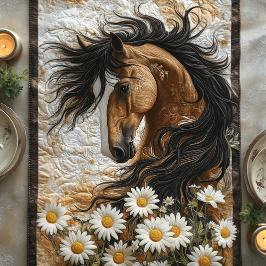 Wildflower Hooves Quilted Table Runner NCU0DV4996