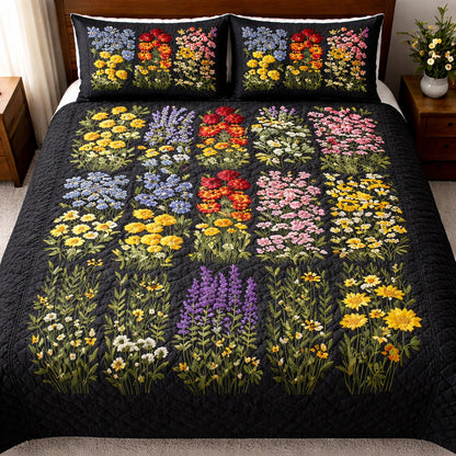 Wildflower Meadow 3-Piece Quilted Bedding Set NCU0TV1675