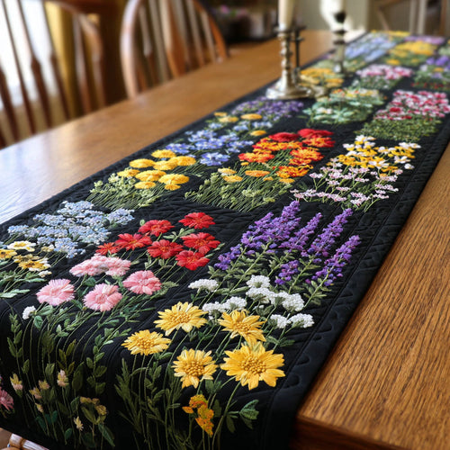 Wildflower Meadow Quilted Table Runner NCU0TV1527