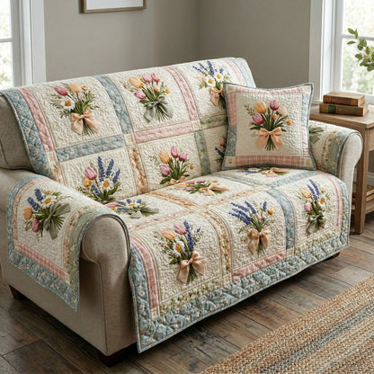 Wildflower Memory Quilted Sofa Cover NCU0NT12402