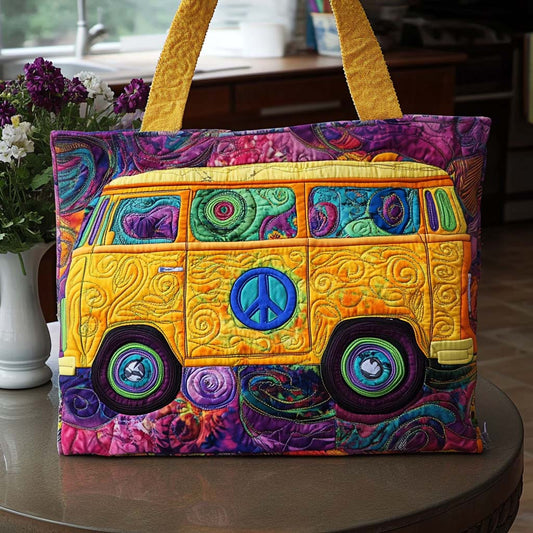 Wildflower Peace Quilted Tote Bag NCU0NT8569