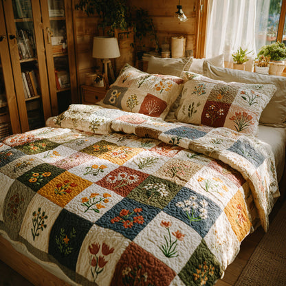 Wildflower Quilt 3-Piece Quilted Bedding Set NCU0VL3216