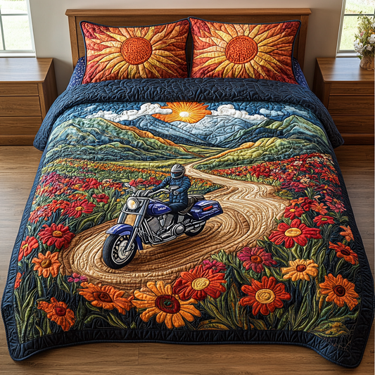 Wildflower Ride 3-Piece Quilted Bedding Set NCU0DV4357