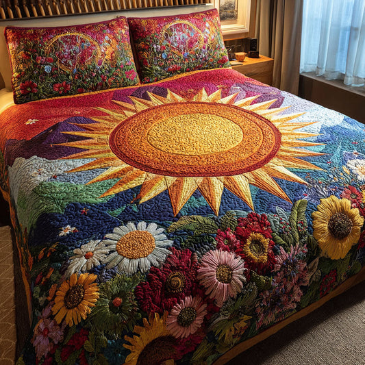 Wildflower Rise 3-Piece Quilted Bedding Set NCU0DK11721