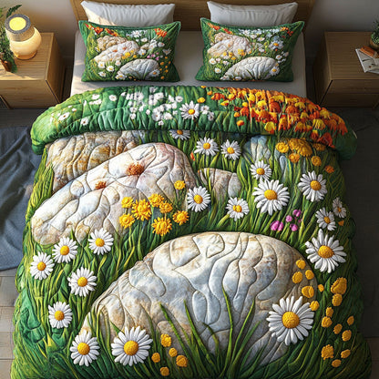 Wildflower Rocks 3-Piece Quilted Bedding Set NCU0NT6004