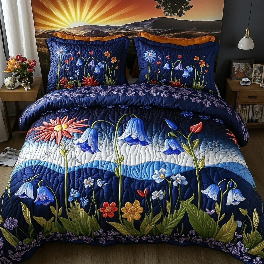 Wildflower Serenade 3-Piece Quilted Bedding Set NCU0PT6448