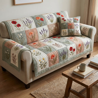 Wildflower Serenade Quilted Sofa Cover NCU0VL3337