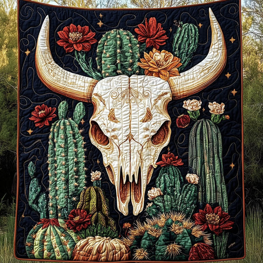 Wildflower Skull Quilted Blanket NCU0NT5241