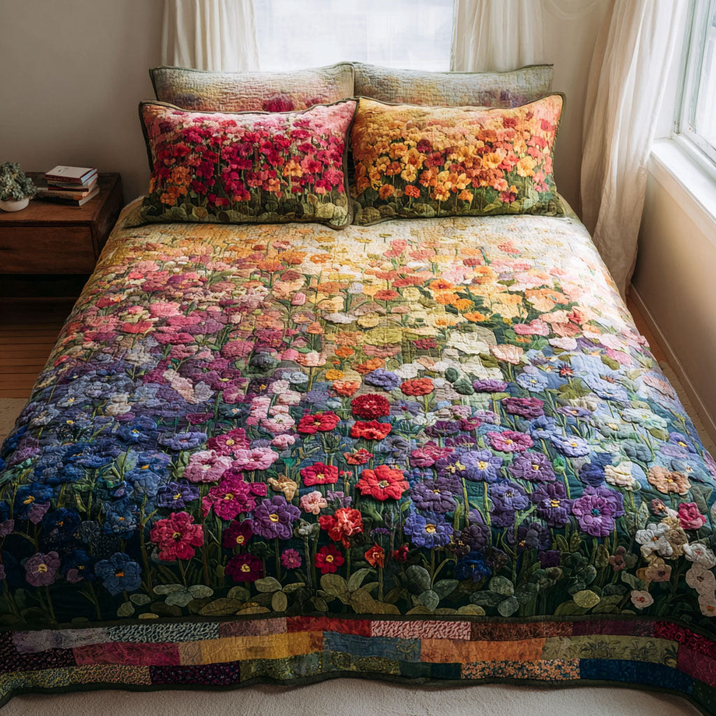 Wildflower Song 3-Piece Quilted Bedding Set NCU0TV146