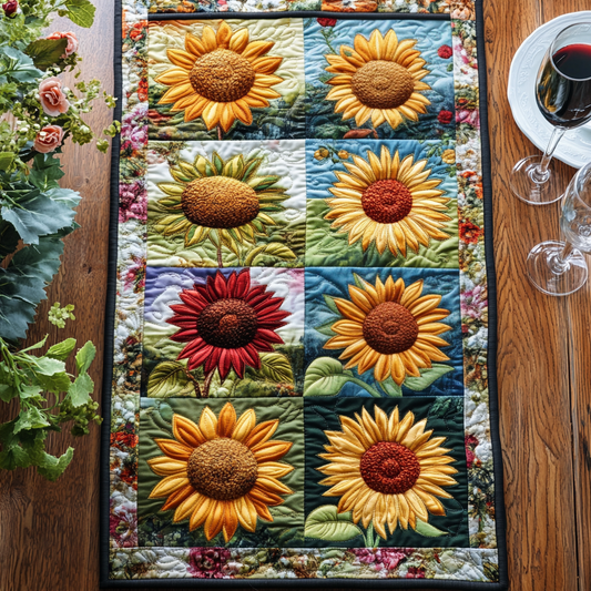 Wildflower Sun Quilted Table Runner NCU0DV3122